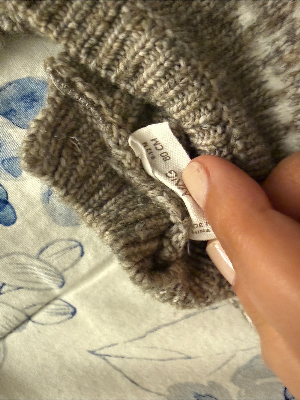 Mango Baby Neutral Beige Fair Isle Wool onesie - Picture 2 of 3